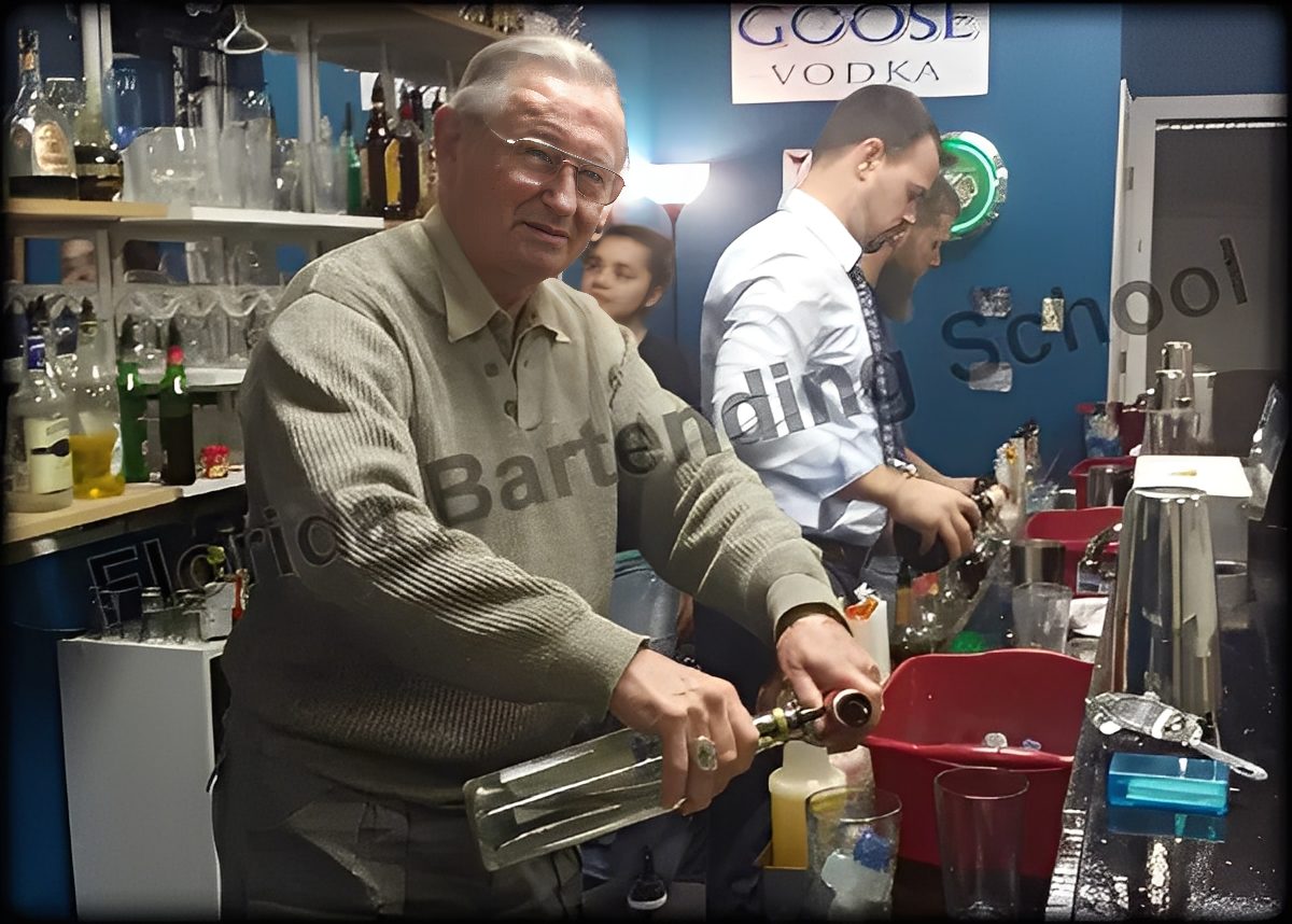 Students learning bartending in Savannah Georgia classroom