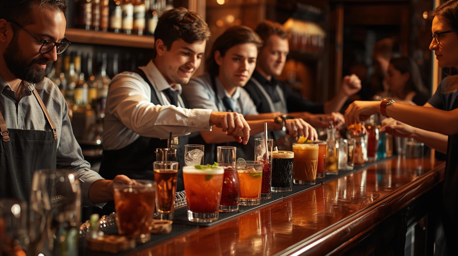 Instructor teaching bartending skills in Savannah Georgia